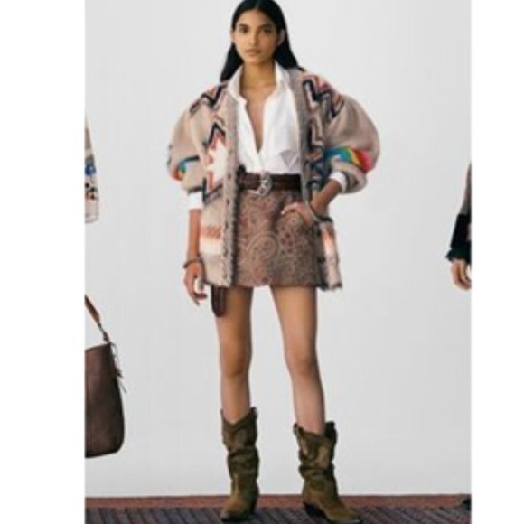 Coldwater Creek Silk Mixed Print Patchwork ButtonUp Jacket Size M - Picture 11 of 16